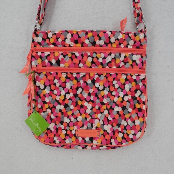 NEW Vera Bradley Women's Triple Zip Hipster Pixie Confetti CrossBody Purse Bag - Picture 3 of 10